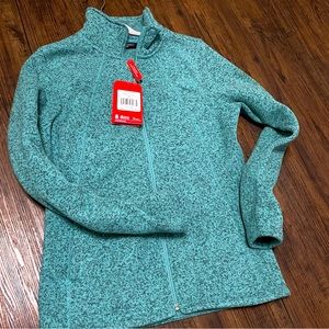 NORTHFACE MEDIUM KNIT BLUE WARM JACKET SWEATER